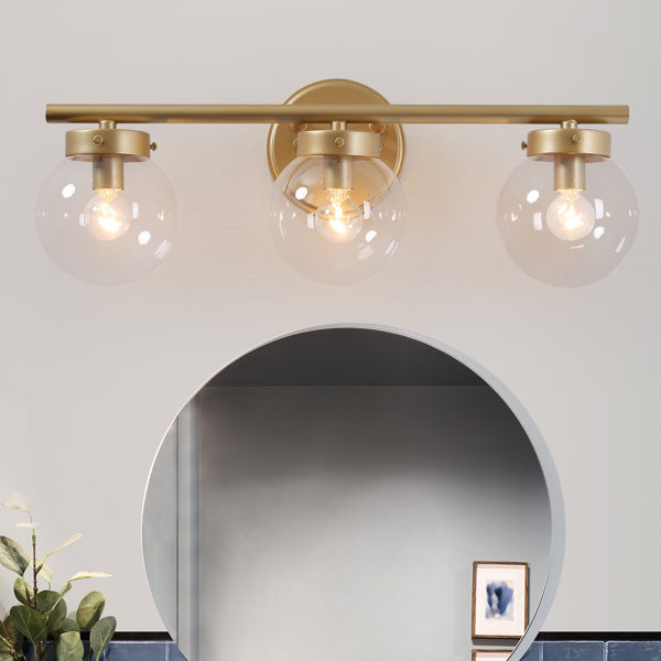 Gold-bathroom-lighting | Wayfair